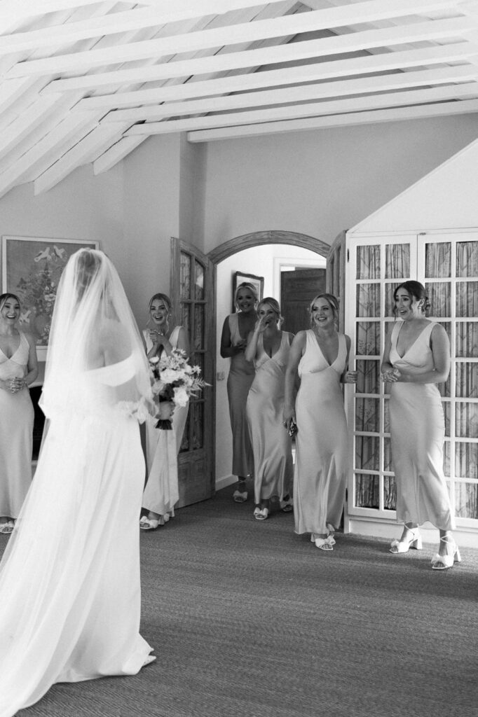 spain wedding surprise bridesmaids